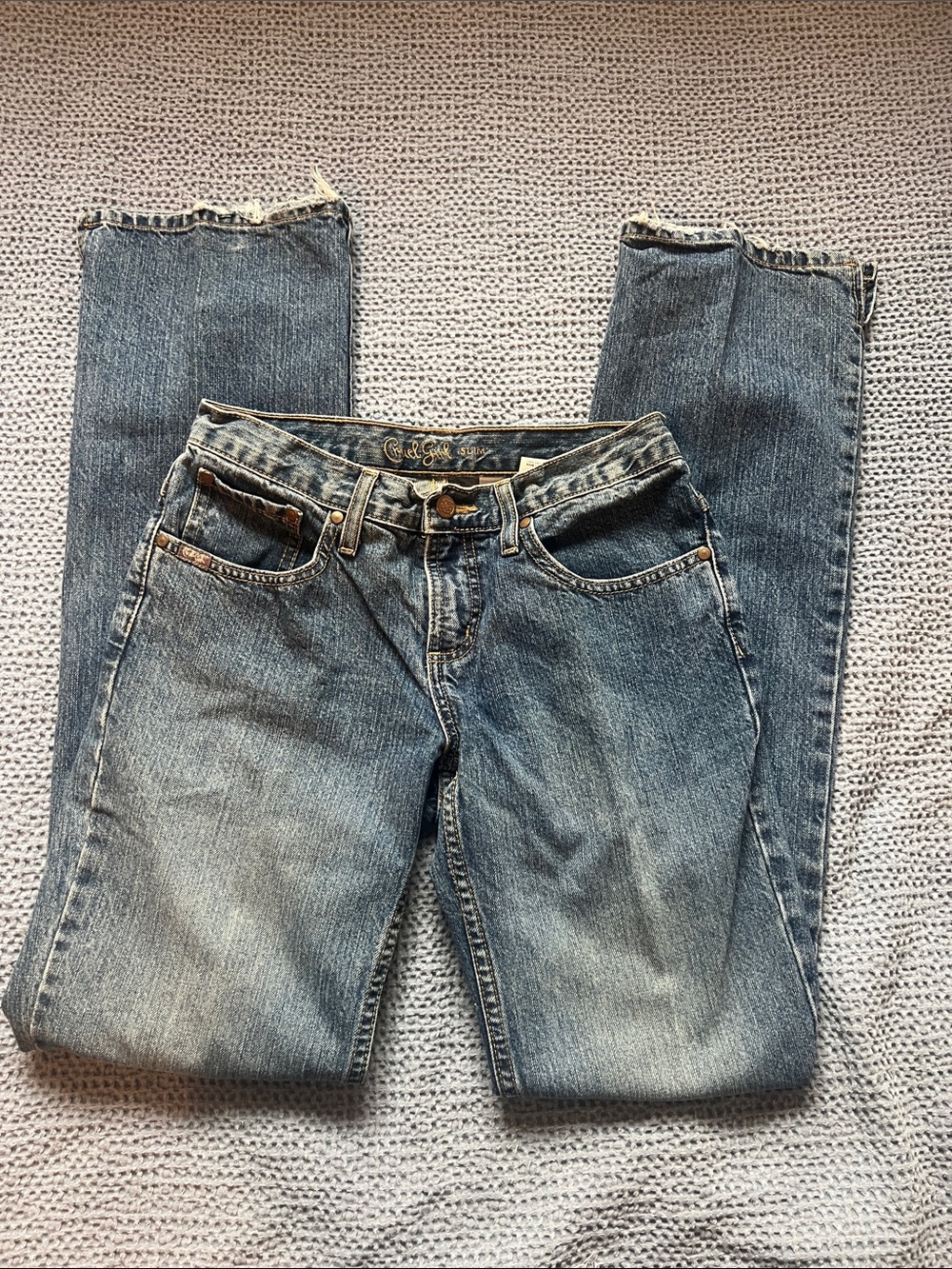 Cruel Girl Women's Junior’s Light Blue Straight Leg Jeans